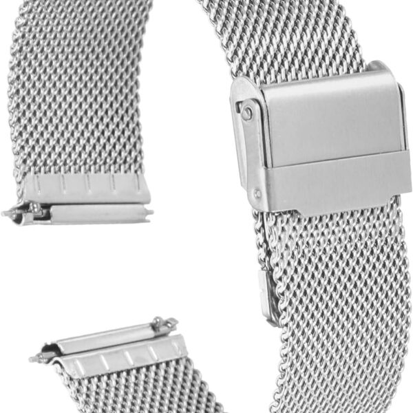 HARFINGTON 316L Stainless Steel Mesh Watch Band Quick Release Adjustable Metal Watch Strap for Men Women