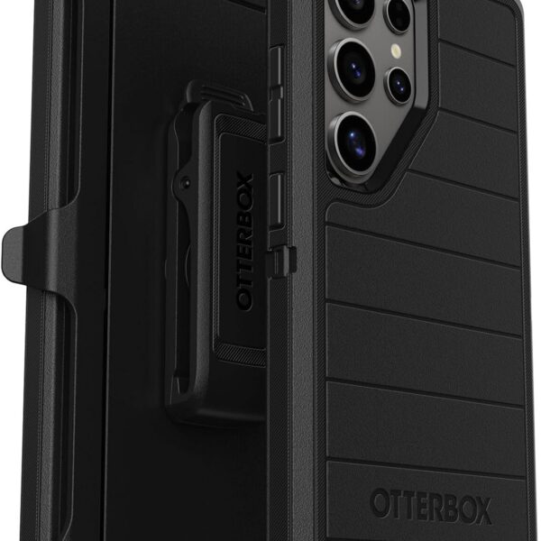 OtterBox Samsung Galaxy S24 Ultra Defender Series Pro Case - BLACK, Rugged & Durable, with Port Protection, includes Holster Clip Kickstand