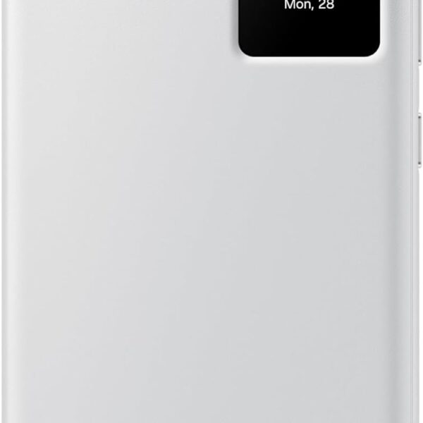 Samsung Galaxy S24 Ultra S-View Wallet Phone Case, Protective Cover with Smart Small Screen View, Finger Tap Control, Slim Design, Card Holder Pocket, US Version, EF-ZS928CWEGUS, White