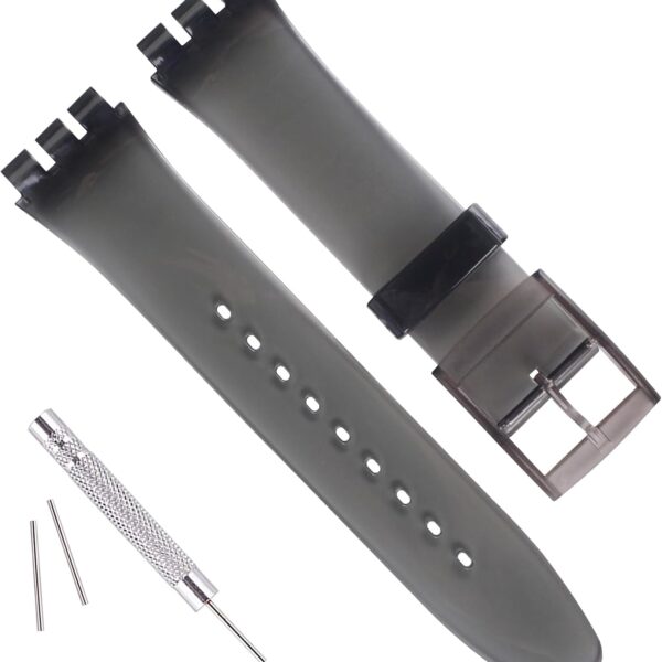 Silicone Rubber Watch Strap/Watch Band Replacement for Swatch (17mm 19mm 20mm)